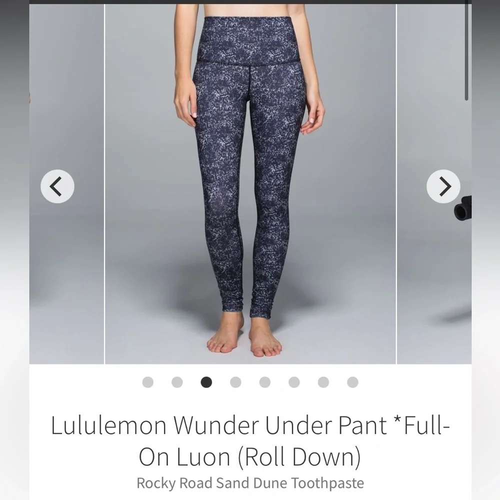 Lululemon Wunder Under Pant *Full-On Luon (Roll Down) Size 4 - Picture 1 of 9